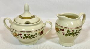Zuccheriera e Lattiera in ceramica