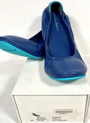 Ballerine in pelle - GELATERIA ITALIANA - Colore Navy/Turquoise