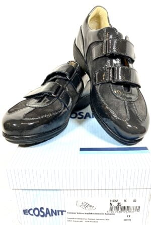 SCARPA ECOSANIT - Modello CARMEN VELCRO- Colore Naplak/Camoscio Antracite