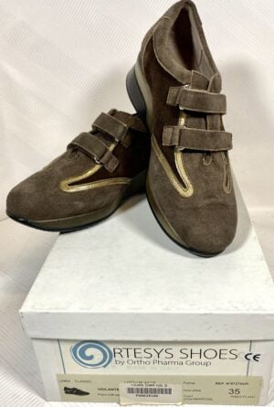 SCARPA ORTESYS- Modello VIOLANTE - Plantare Ruffi-pelle - Colore Fumo